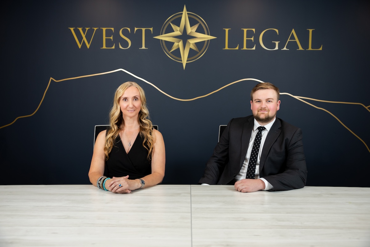 Our Family lawyers Machelle Luiters and Calem Dahl at West Legal in Calgary, Alberta