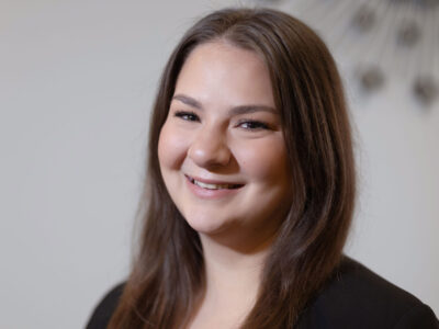 A portrait of Mishelle Lakatos, at West Legal Lawyers in Calgary, Alberta, Canada